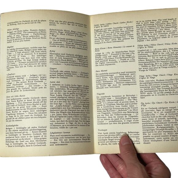 Visby Och Gotland Book Multilingual English Swedish German Vintage - Picture 6 of 11